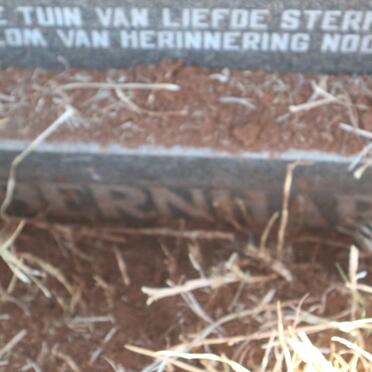 BERNHARD Pieter Jacobus E.C. 1915-1976 &amp; Jeanette Maria 1914-