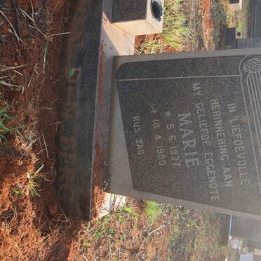 BERG Marie, van den 1937-1990