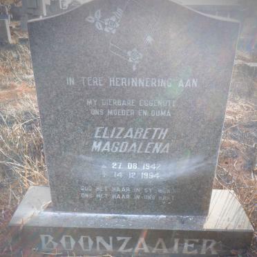 BOONZAAIER Elizabeth Magdalena 1942-1994