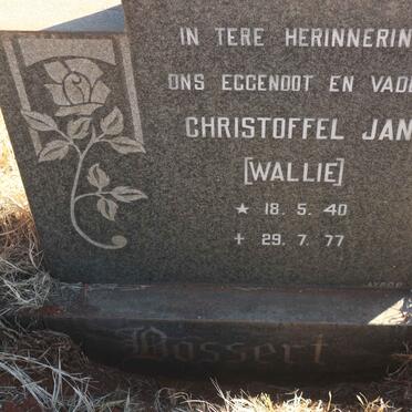 BOSSERT Christoffel Jan 1940-1977