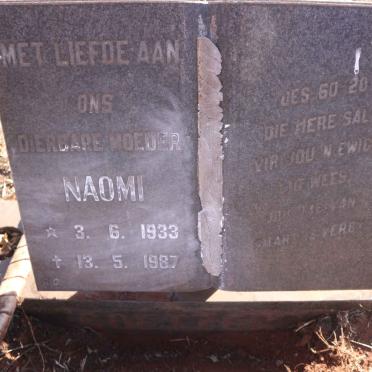 COETZER Naomi 1933-1987
