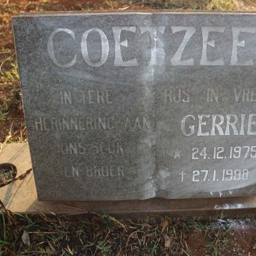 COETZEE Gerrie 1975-1988