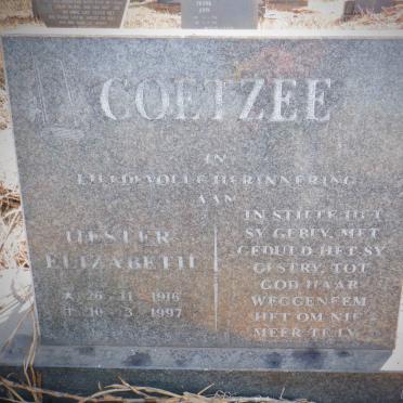 COETZEE Hester Elizabeth 1916-1997