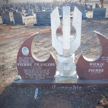 CONRADIE Pierré Francois 1978-2000 :: CONRADIE Riekie 1962- :: CONRADIE Pierré 1957-