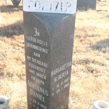 COETZER Adrianus Daniel 1895-1977 &amp; Margaretha Alberta 1907-1999