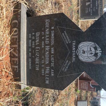 COETZEE Coenraad Hendrik Willem 1966-1993 &amp; Diana Elizabeth 1963-