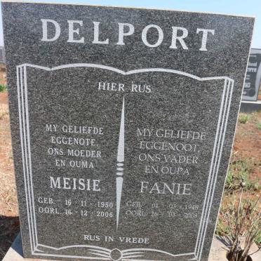 DELPORT Fanie 1948-2008 &amp; Meisie 1950-2006