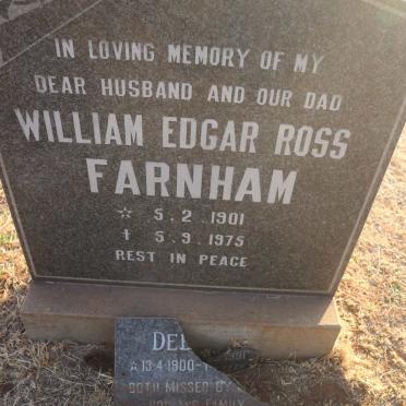 FARNHAM William Edgar Ross 1901-1975 &amp; Deborah 1900-1991