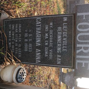 FOURIE Catharina Anna 1933-1988