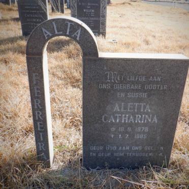 FERREIRA Aletta Catharina 1978-191985