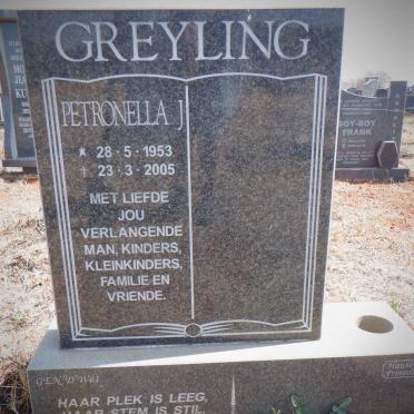 GREYLING Petronella J. 1953-2005