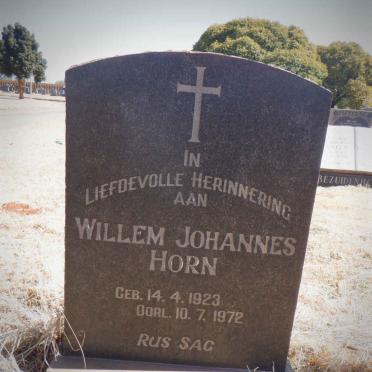 HORN Willem Johannes 1923-1972