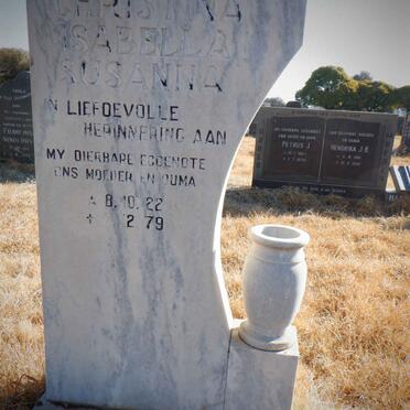 JACOBS Christina Isabella Susanna 1922-1979