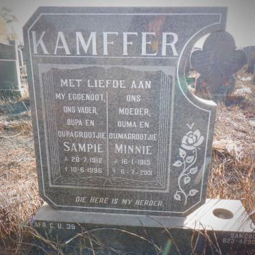 KAMFFER Sampie 1912-1996 &amp; Minnie 1915-2001