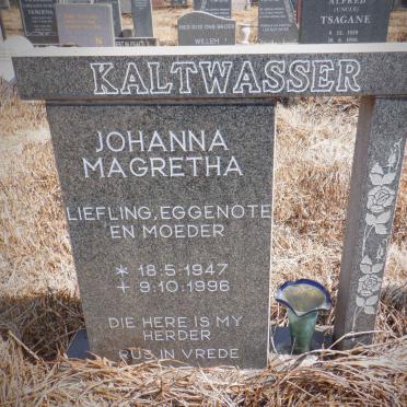 KALTWASSER Johanna Magretha 1947-1996