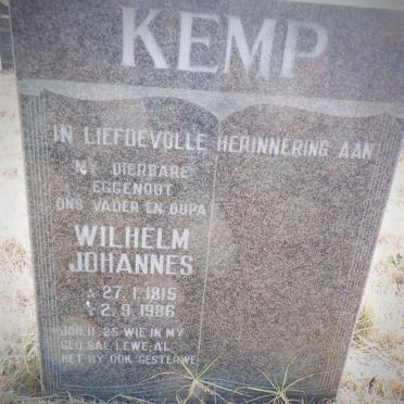 KEMP Wilhelm Johannes 1915-1986