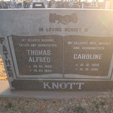 KNOTT Thomas Alfred 1903-1993 &amp; Caroline 1909-1996