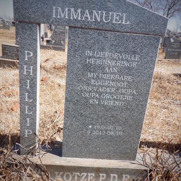 KOTZE P.D.R. 1935-2012 &amp; J.M. 1941-