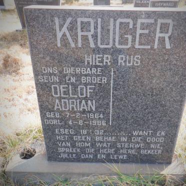 KRUGER Oelof Adrian 1964-1986