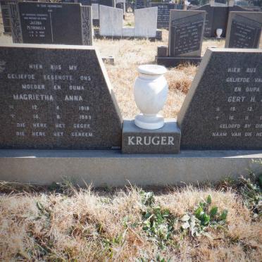 KRUGER Gert H.J. 1921-1984 &amp; Magrietha Anna 1918-1983