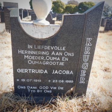 KRUGER Gertruida Jacoba 1919-1989