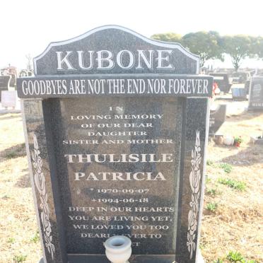 KUBONE Thulisile Patricia 1970-1994