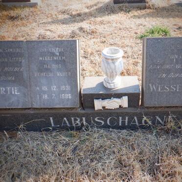 LABUSCHAGNE Wessel 1930-1986 &amp; Martie 1931-1986