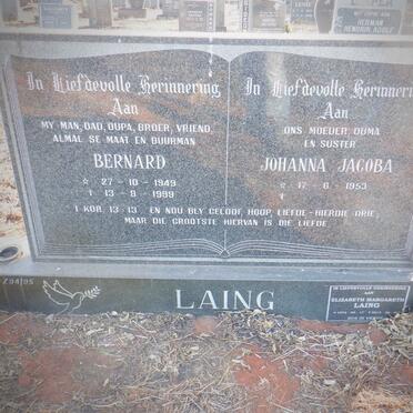 LAING Bernard 1949-1999 &amp; Johanna Jacoba 1953-