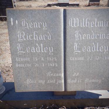 LEADLEY Henry Richard 1925-1975 :: LEADLEY Wilhelmina Hendrina 1907-