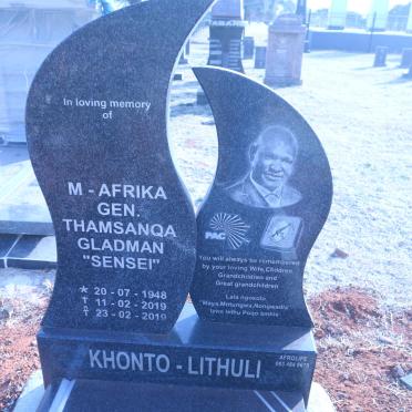 LITHULI Thamsanqa Gladman, KHONTO- 1948 - 2019