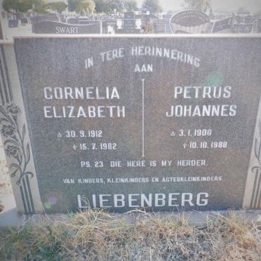 LIEBENBERG Petrus Johannes 1900-1988 &amp; Cornelia Elizabeth 1912-1982