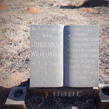 LUBBE Johanna Wilhelmina 1908-1973