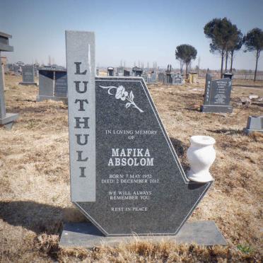 LUTHULI Mafika Absolom 1952-2012