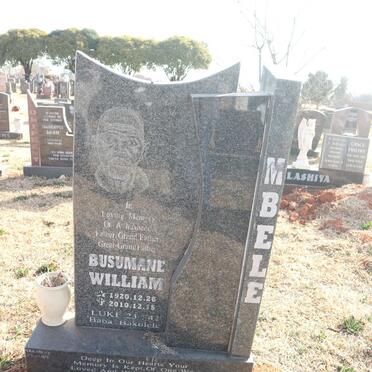 MBELE Busumane William 1920-2010