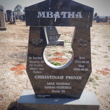 MBATHA Christinah Phindi 1972-2003