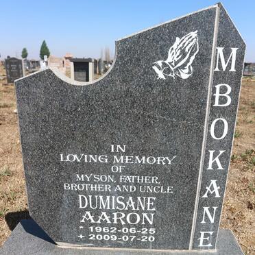 MBOKANE Dumisane Aaron 1962-2009