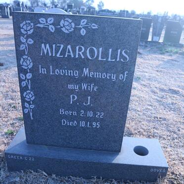 MIZAROLLIS P.J. 1922-1995