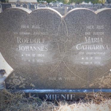 MIENIE Roedolf Johannes 1904-1975 &amp; Maria Catharina GROENEWALD 1903-1979