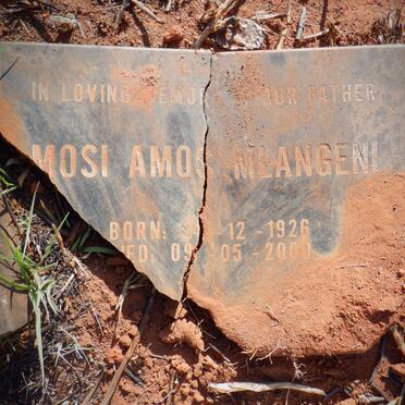 MLANGENI Mosi Amos 1926-2000