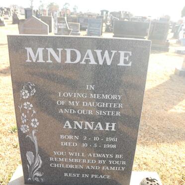 MNDAWE Annah 1961-1998