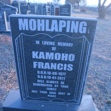 MOHLAPING Kamoho Francis 1977-2011