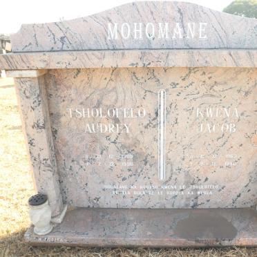 MOHOMANE Kwena Jacob 1963-1996 &amp; Tsholofelo Audrey 1969-1996
