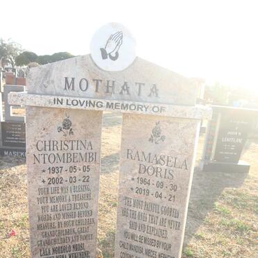 MOTHATA Christina Ntombembi 1937-2002 :: MOTHATA Ramasela Doris 1964-2019