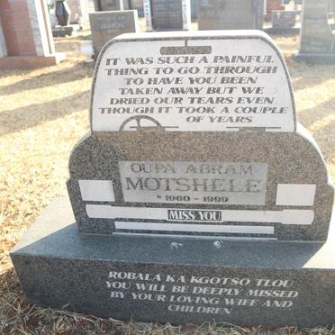 MOTSHELE Oupa Abram 1960-1999