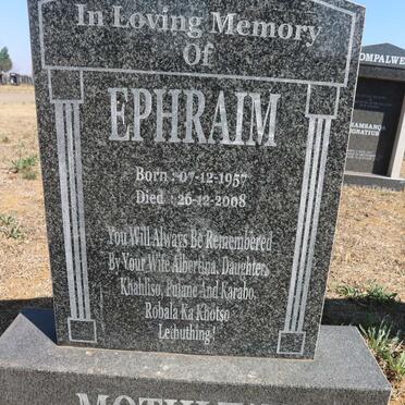 MOTHIJWA Ephraim 1957-2008