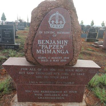 MSIMANGA Benjamin 1946-2005 