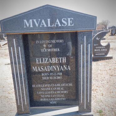 MVALASE Elizabeth Masadinyana 1928-2003