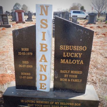 NSIBANDE Sibusiso Lucky Maloya 1979-2009