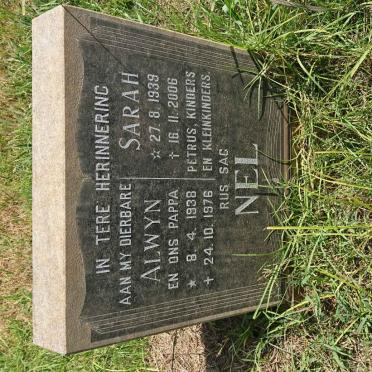 NEL Alwyn 1938-1976 &amp; Sarah 1939-2006