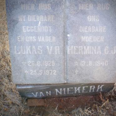 NIEKERK Lukas V.R., van 1928-1972 &amp; Hermina G.J. 1940-